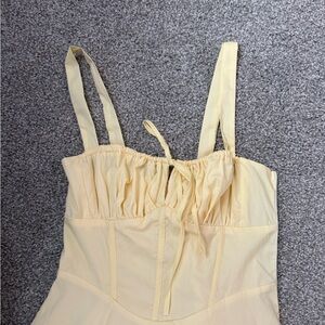 Commense Light Yellow Midi Dress